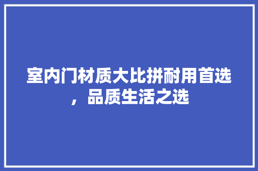室内门材质大比拼耐用首选，品质生活之选