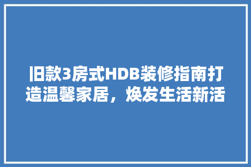 旧款3房式HDB装修指南打造温馨家居，焕发生活新活力  第1张