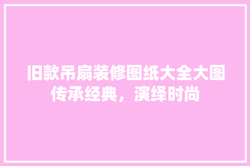 旧款吊扇装修图纸大全大图传承经典，演绎时尚