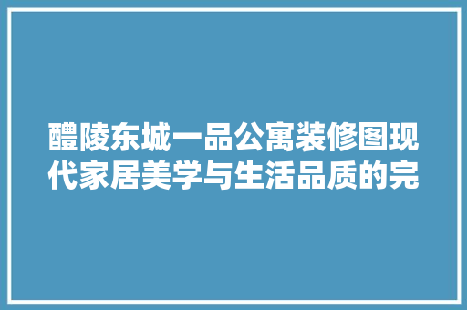 醴陵东城一品公寓装修图现代家居美学与生活品质的完美融合