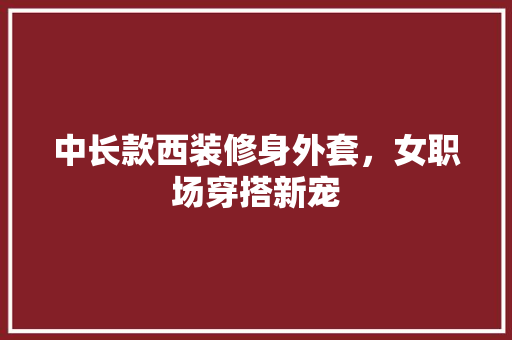中长款西装修身外套，女职场穿搭新宠