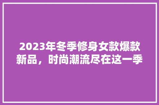 2023年冬季修身女款爆款新品，时尚潮流尽在这一季！