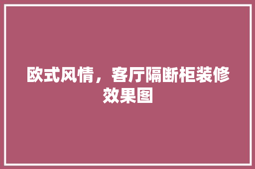 欧式风情，客厅隔断柜装修效果图