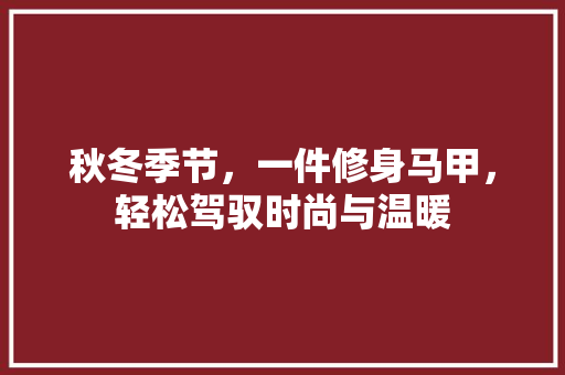 秋冬季节，一件修身马甲，轻松驾驭时尚与温暖
