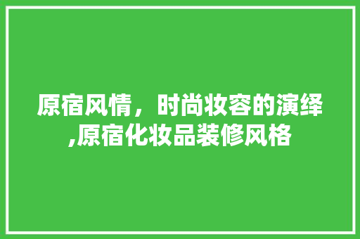 原宿风情，时尚妆容的演绎,原宿化妆品装修风格