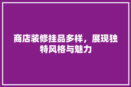 商店装修挂品多样，展现独特风格与魅力