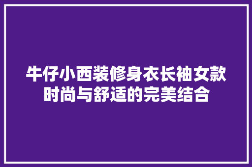 牛仔小西装修身衣长袖女款时尚与舒适的完美结合