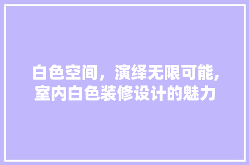 白色空间，演绎无限可能,室内白色装修设计的魅力  第1张