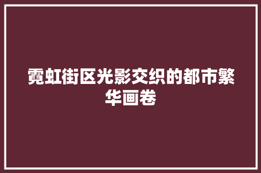 霓虹街区光影交织的都市繁华画卷  第1张